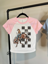 Load image into Gallery viewer, Checkered Cowboy Baby Tee
