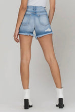 Load image into Gallery viewer, Uneven Hem Denim Shorts
