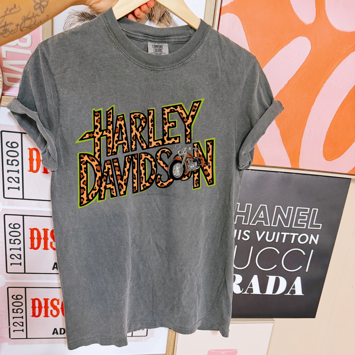 Leopard Harley COMFORT COLORS TEE