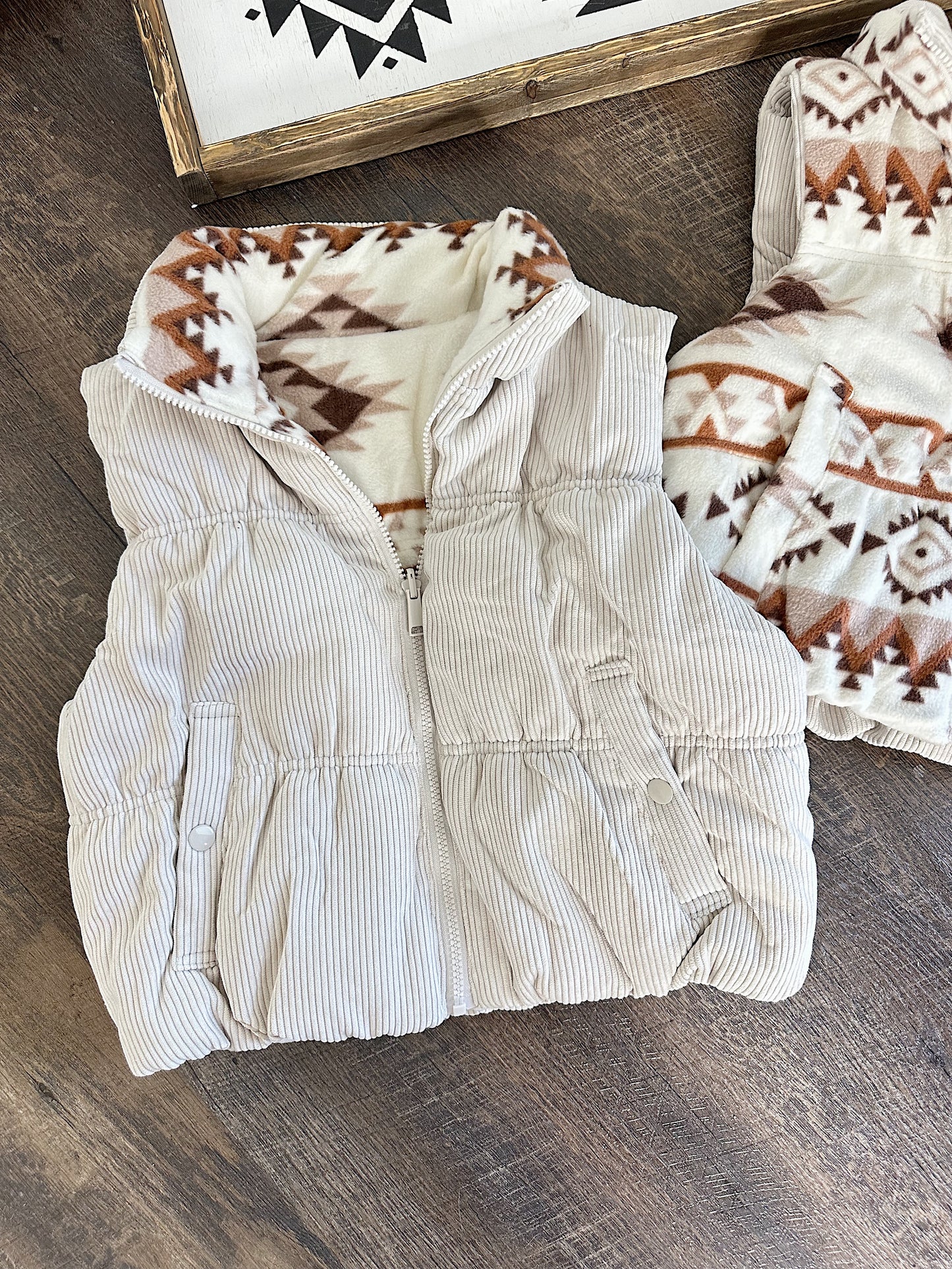 Reversible Aztec Vest