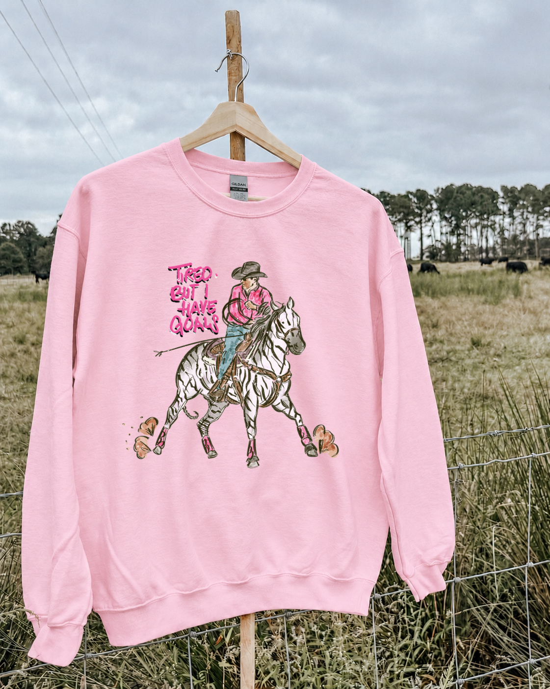Tired But I Have Goals Crewneck