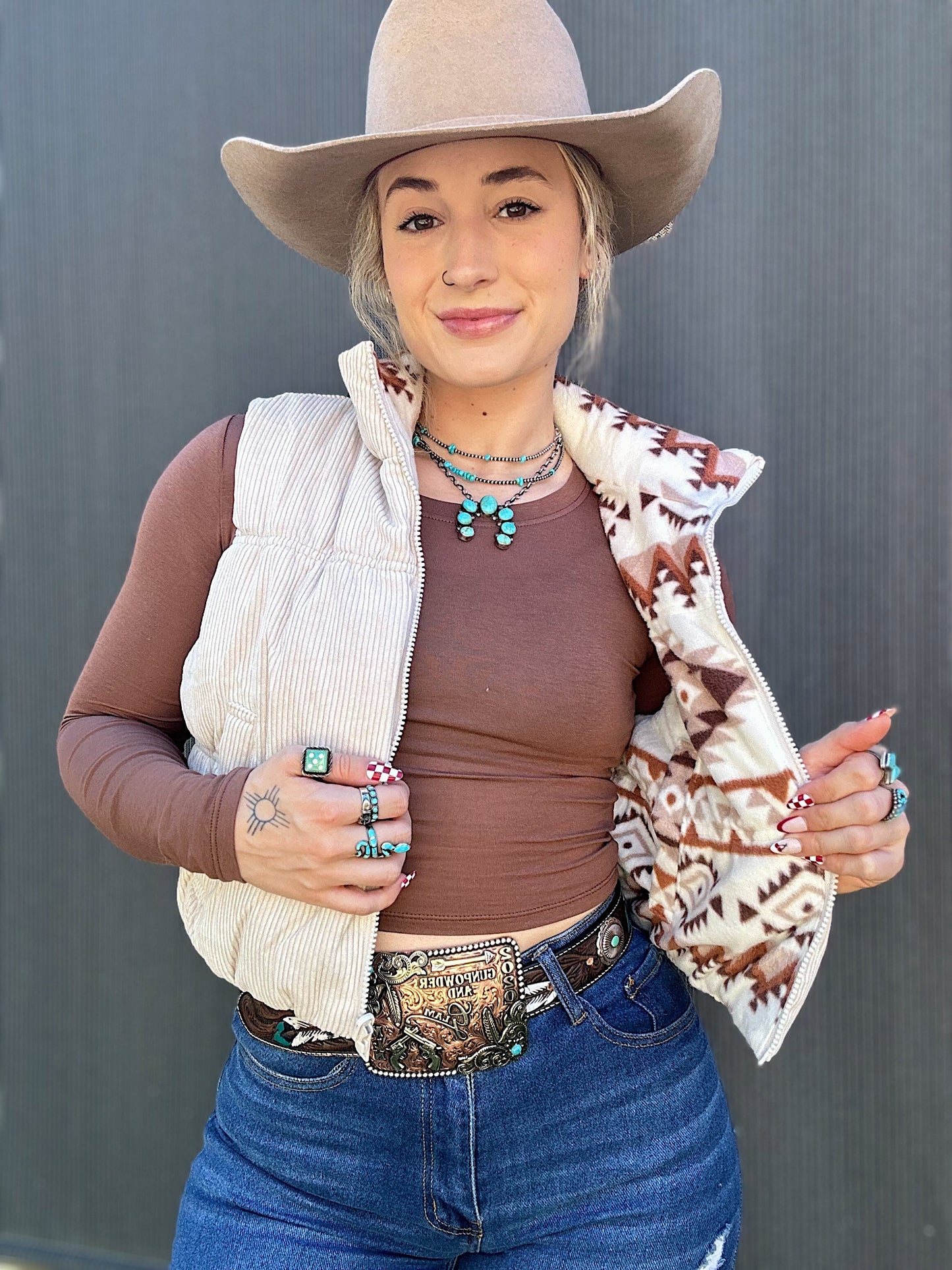 Reversible Aztec Vest