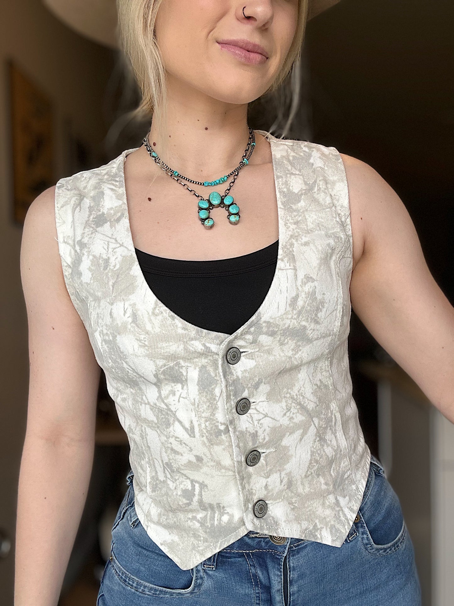 Camo Denim Vest