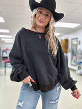 Load image into Gallery viewer, The Shiloh Reversible Crew (Black)
