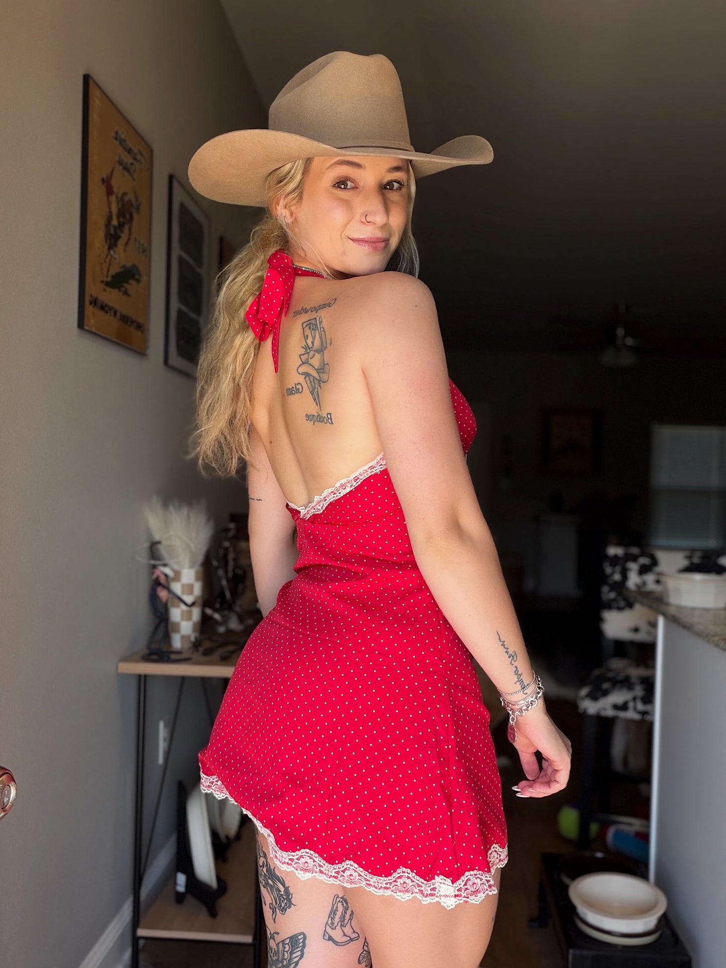 Red Polka Dot Mini Dress