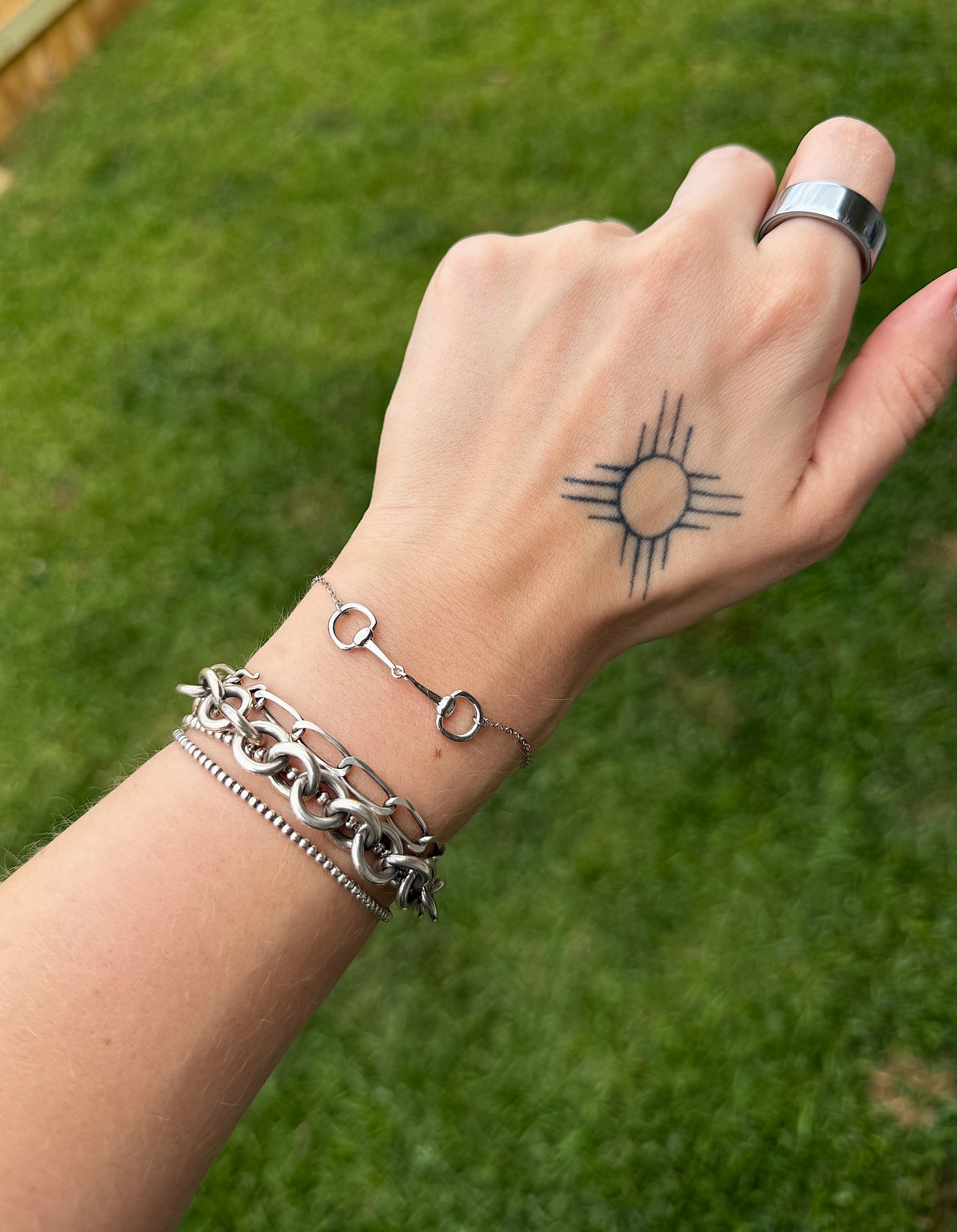 Snaffle Bit Bracelet (Sterling Silver)