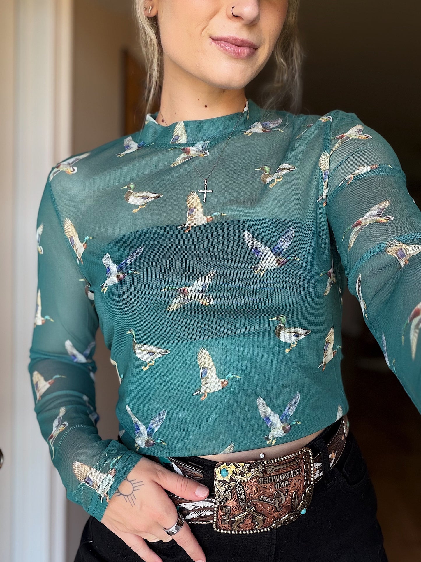The Mallard Mesh Top