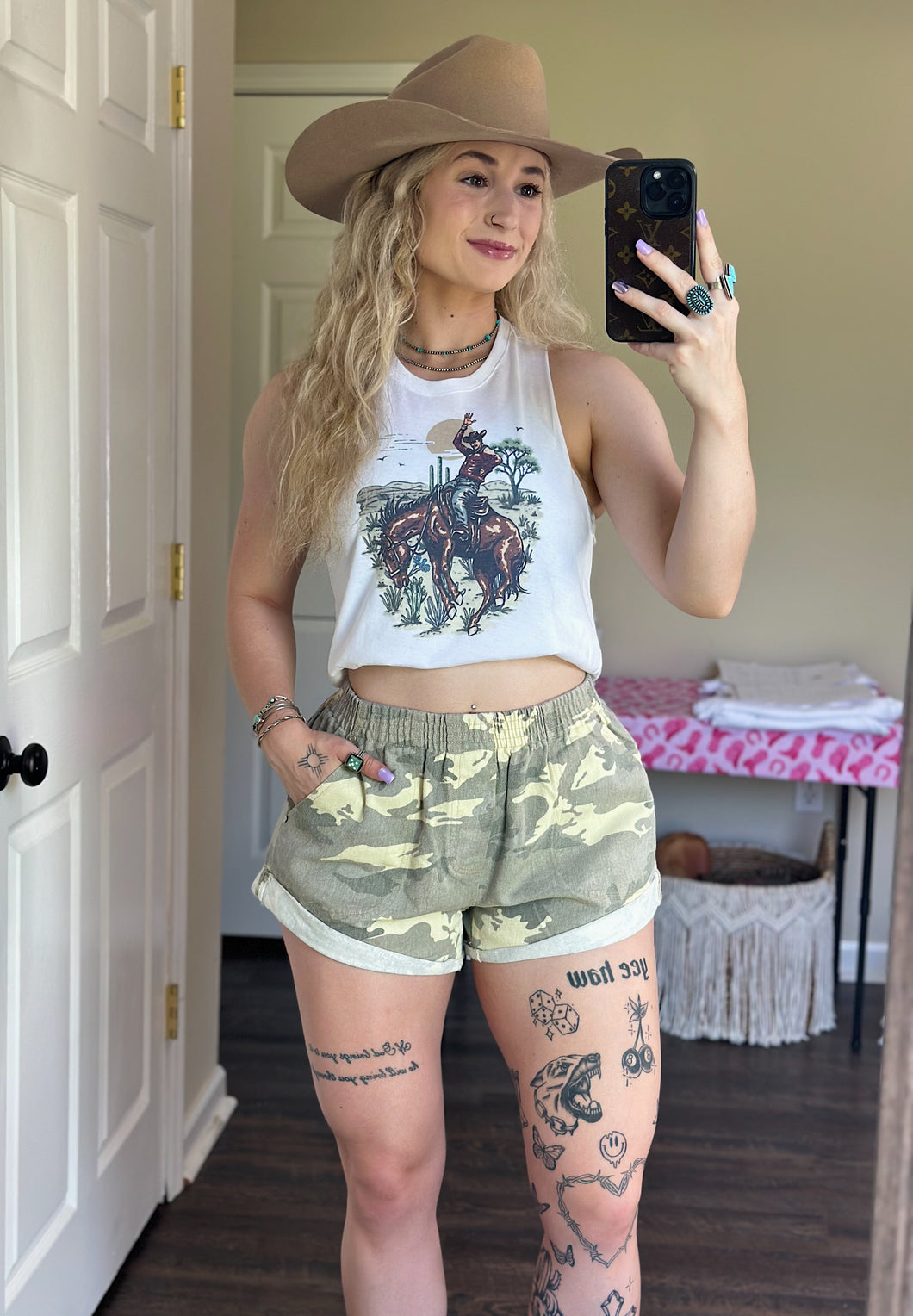 Camo Cuffed Shorts