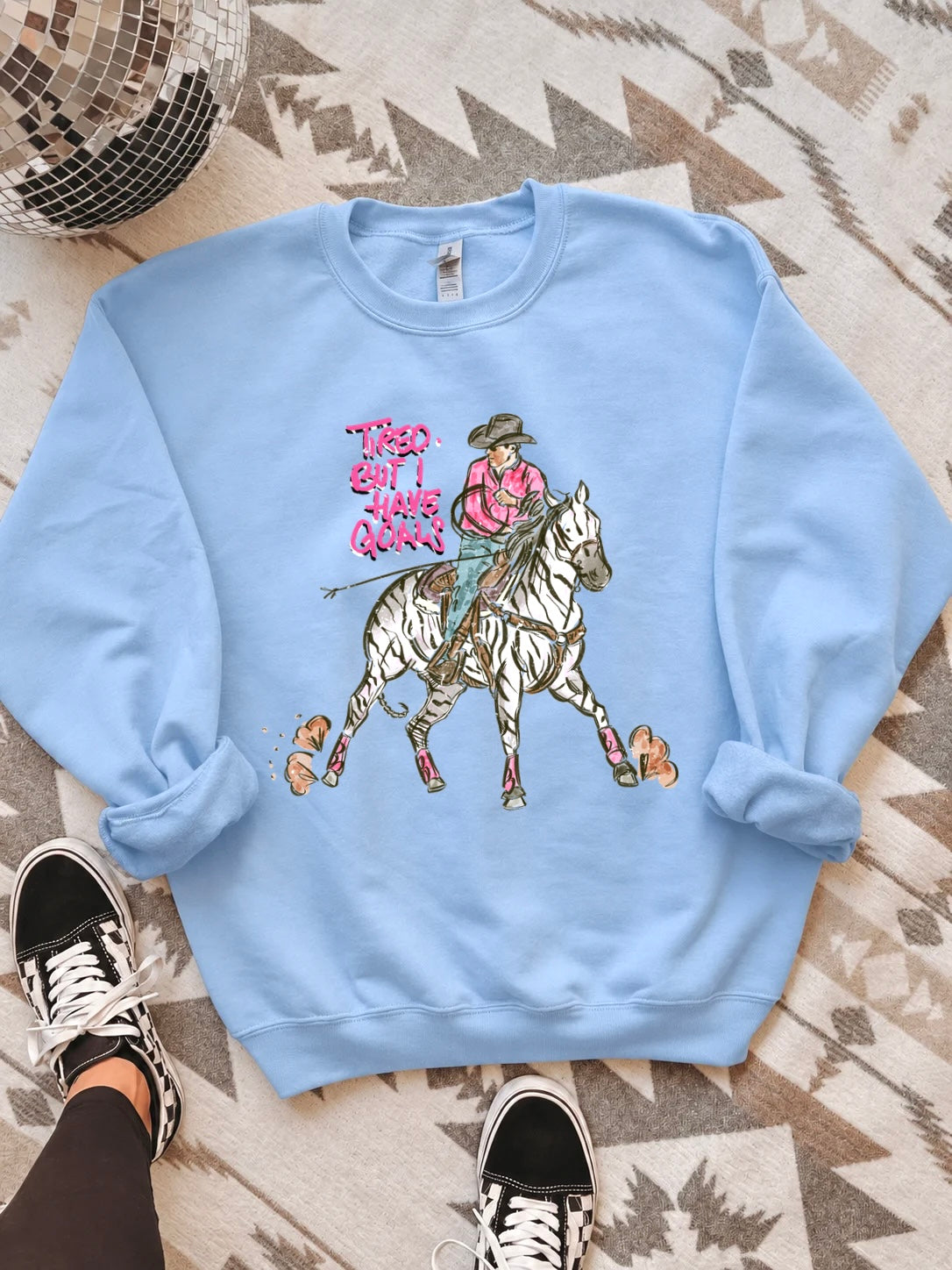 Tired But I Have Goals Crewneck