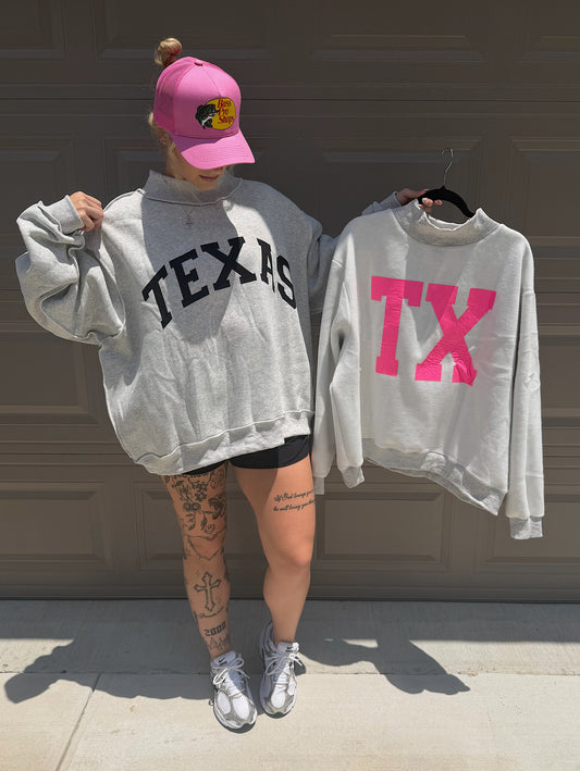 Texas Reversible Mock Neck Sweatshirt
