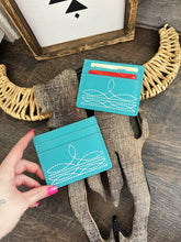 Load image into Gallery viewer, Boot Stitch Card Holder (Turquoise)
