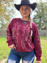 Load image into Gallery viewer, Boot Stitch Crew (Maroon)
