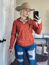 Load image into Gallery viewer, Boot Stitch Quarter Zip (Rust)
