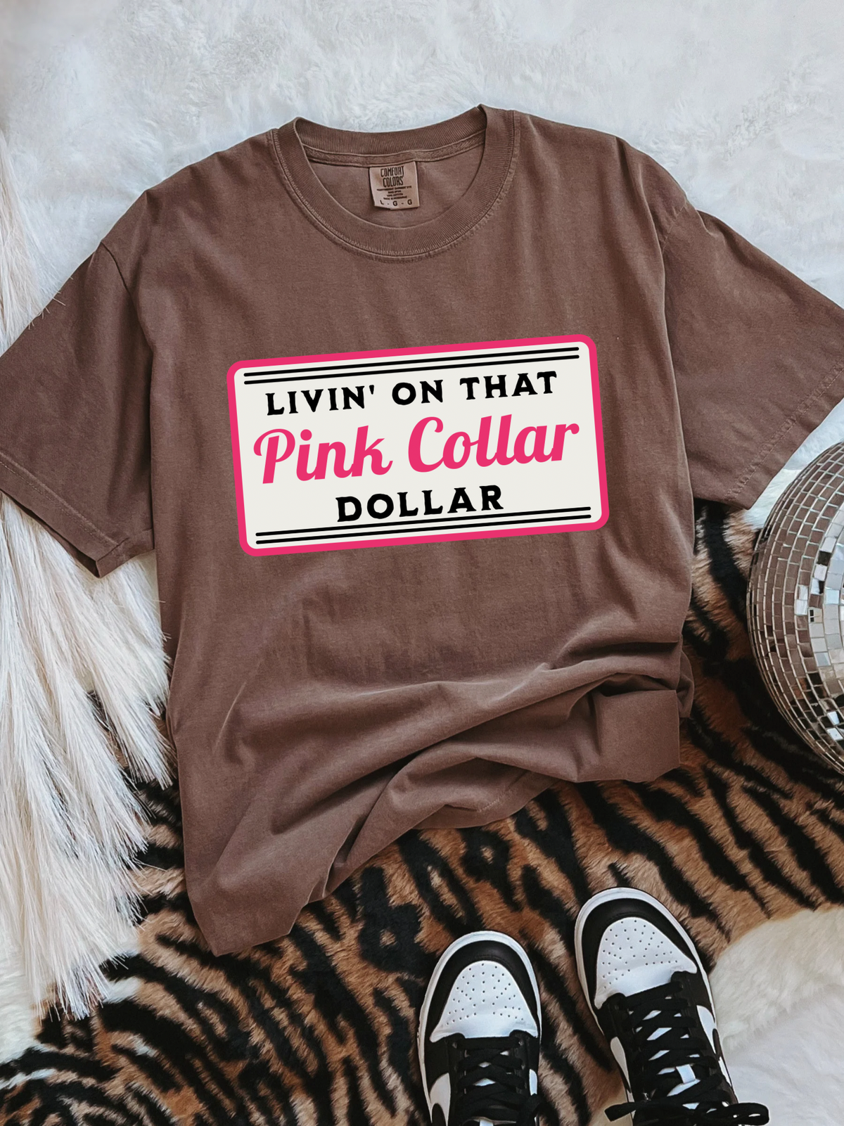 Pink Collar Dollar COMFORT COLORS TEE