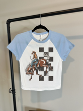 Load image into Gallery viewer, Checkered Cowboy Baby Tee
