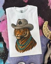Load image into Gallery viewer, Tiger Cowboy Tee or Crewneck
