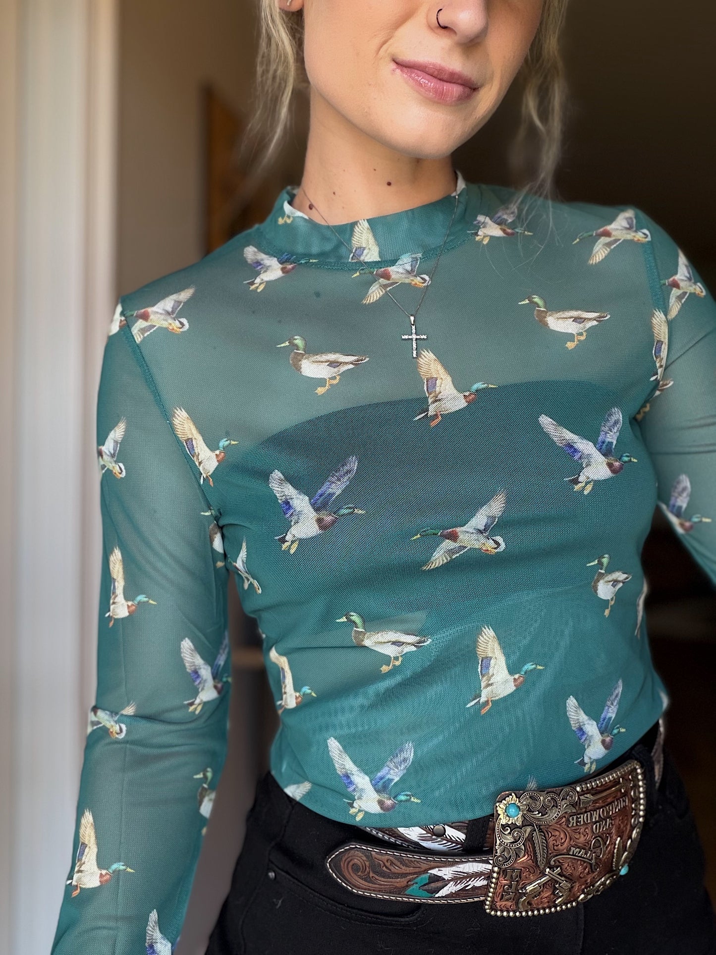 The Mallard Mesh Top