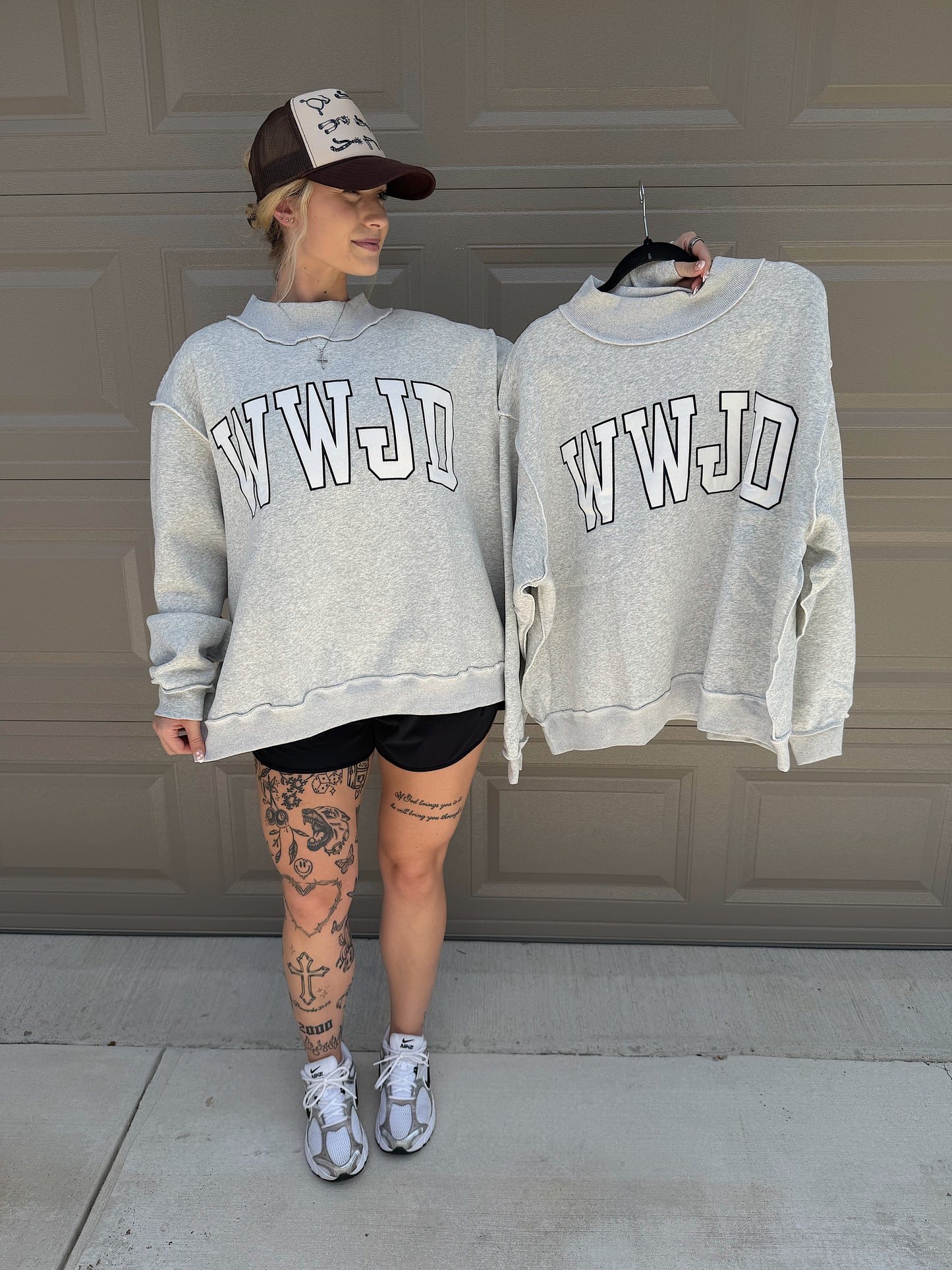 WWJD Mock Neck Sweatshirt