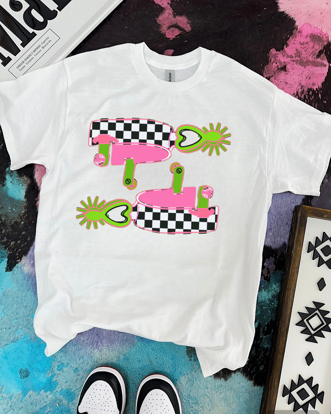 Neon Spurs TEE or CREWNECK