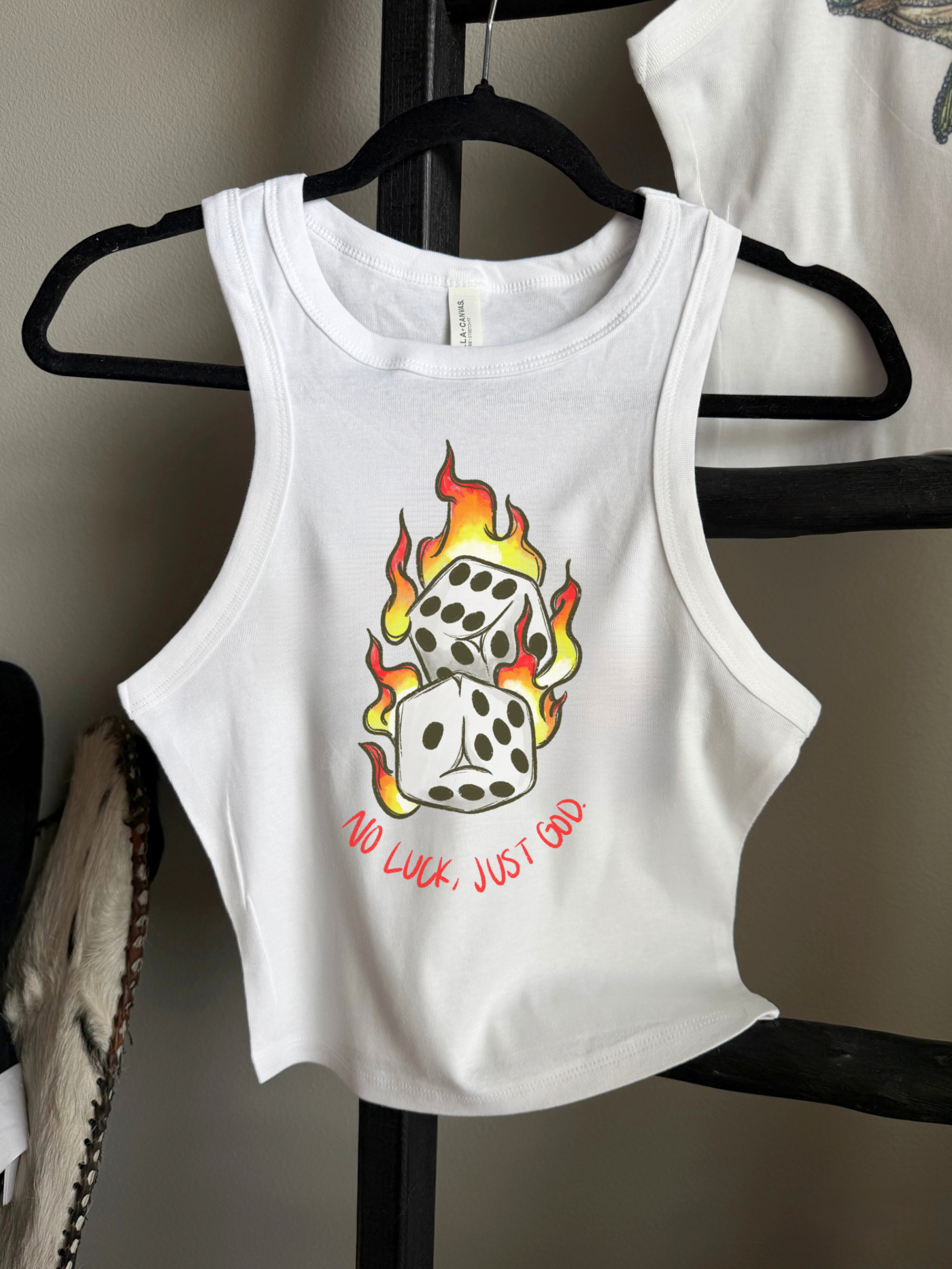 No Luck, Just God Cropped Tank