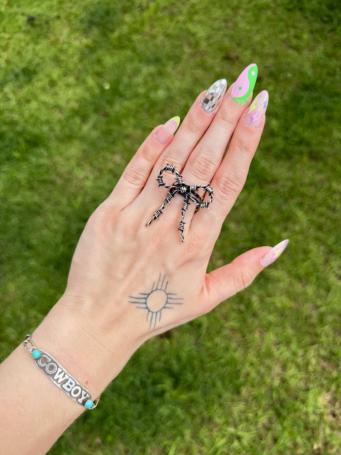 Barbed Wire Bow Ring