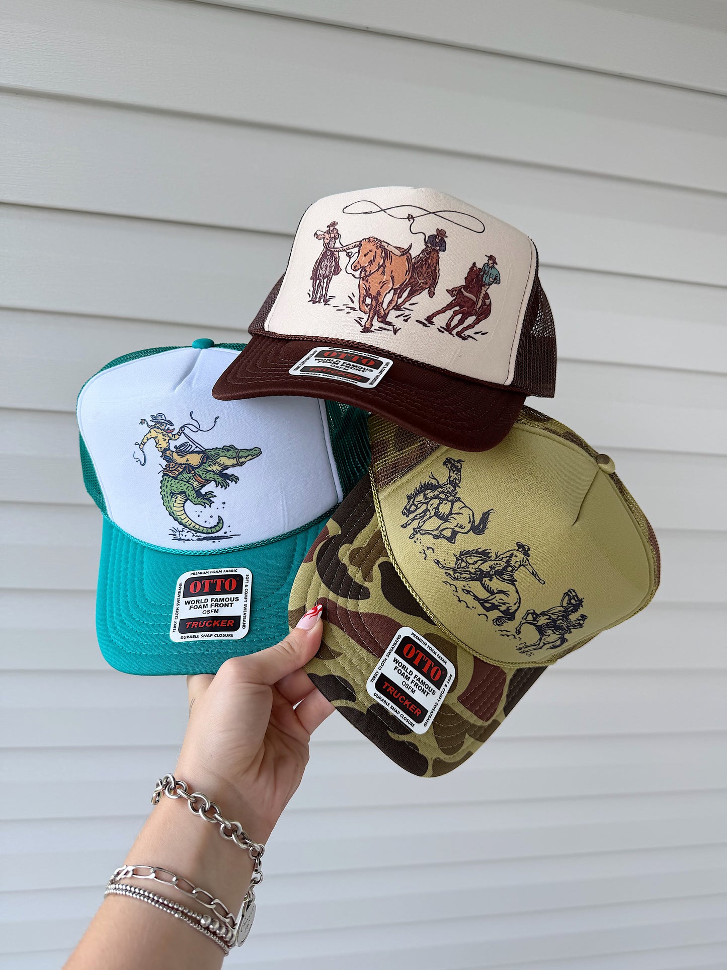 Alligator Cowboy Trucker Hat (Multiple Color Options)