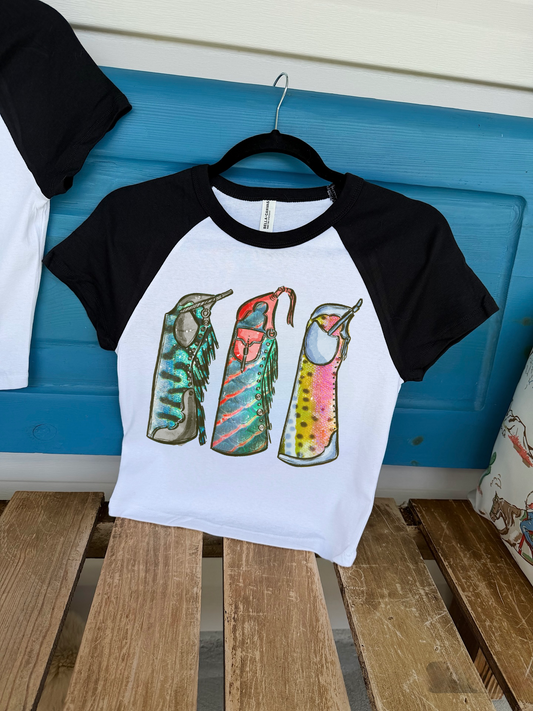 Fishie Print Chaps Baby Tee