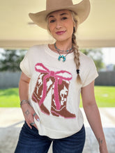Load image into Gallery viewer, Boots &amp; Bows Sleeveless Sweater

