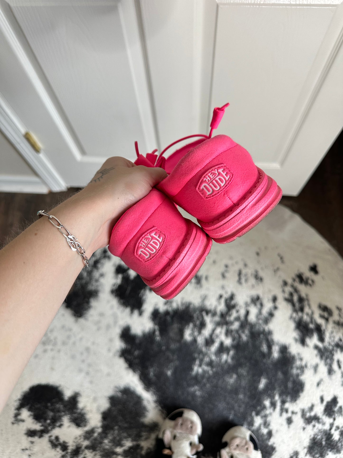 Hot Pink Hey Dudes size 8