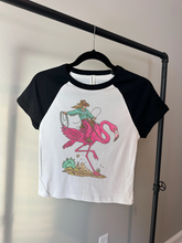 Load image into Gallery viewer, Cowgirl Flamingo Baby Tee
