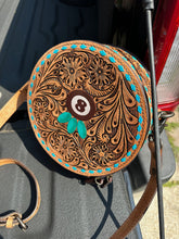 Load image into Gallery viewer, Tooled Leather 8 Ball Purse
