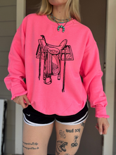 Load image into Gallery viewer, The Saddle Crewneck (Hot Pink)
