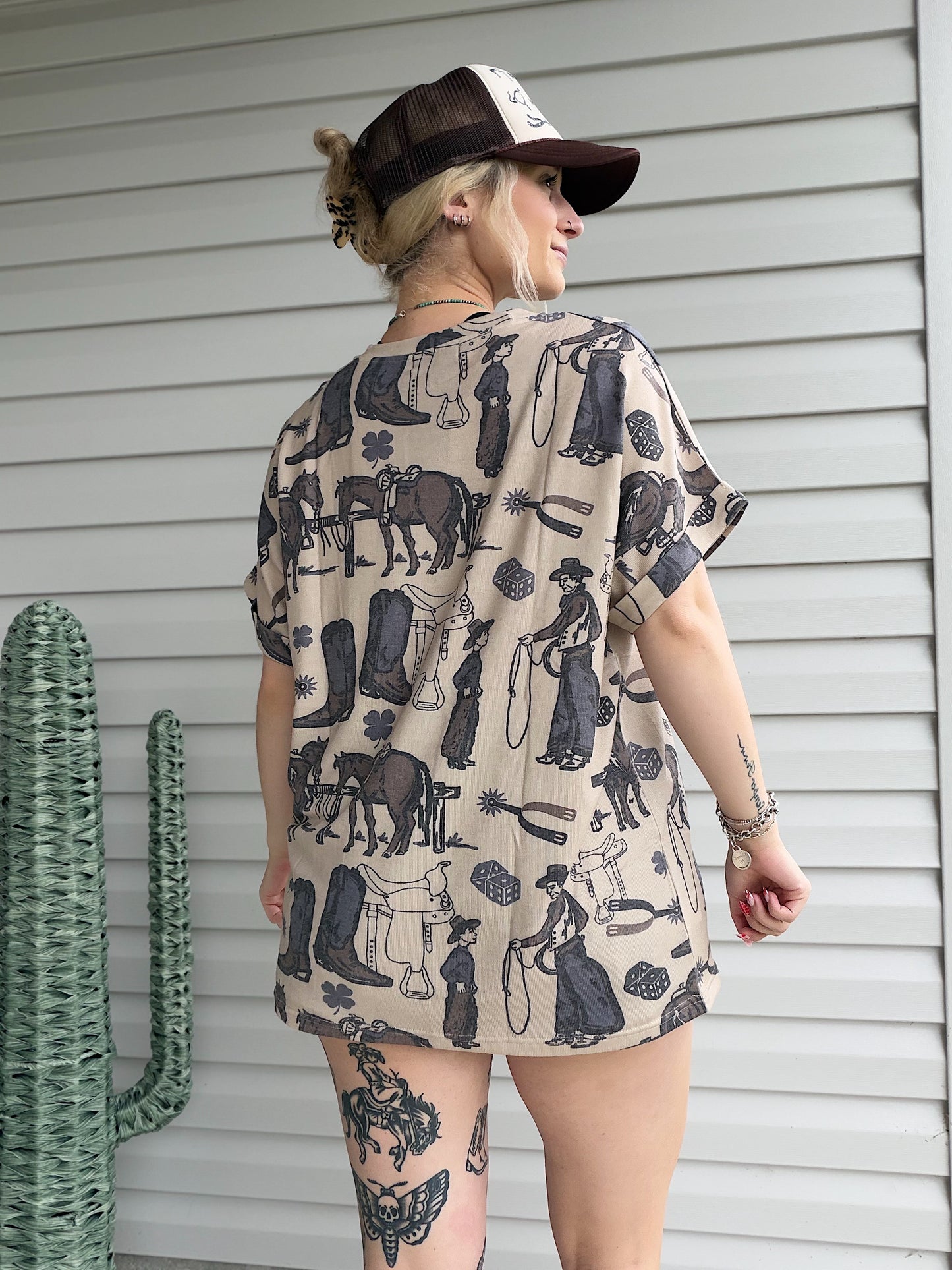 Cowboy Buds Oversized Tee
