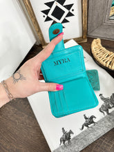 Load image into Gallery viewer, Tooled Turquoise Mini Wallet
