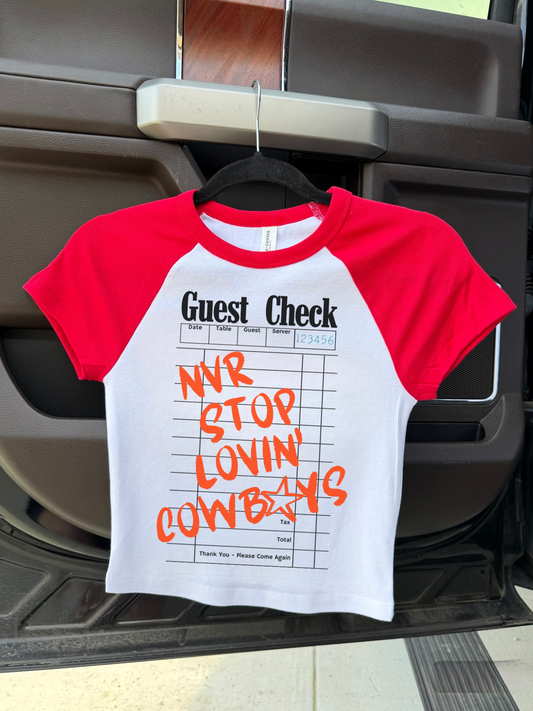 Nvr Stop Lovin’ Cowboys Baby Tee