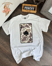 Load image into Gallery viewer, Camo Playing Card TEE or CREWNECK
