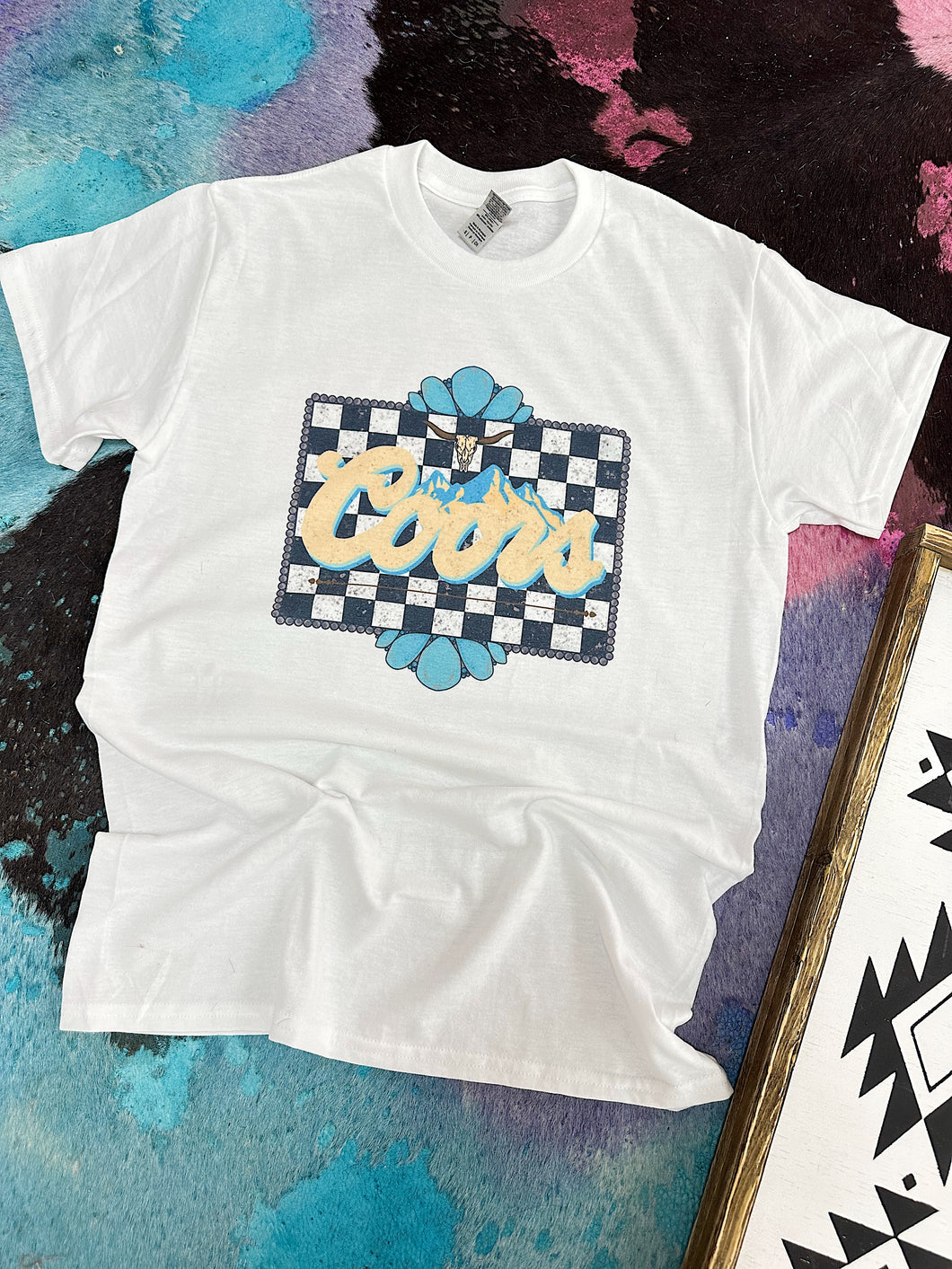 Checkered Beer TEE or CREWNECK