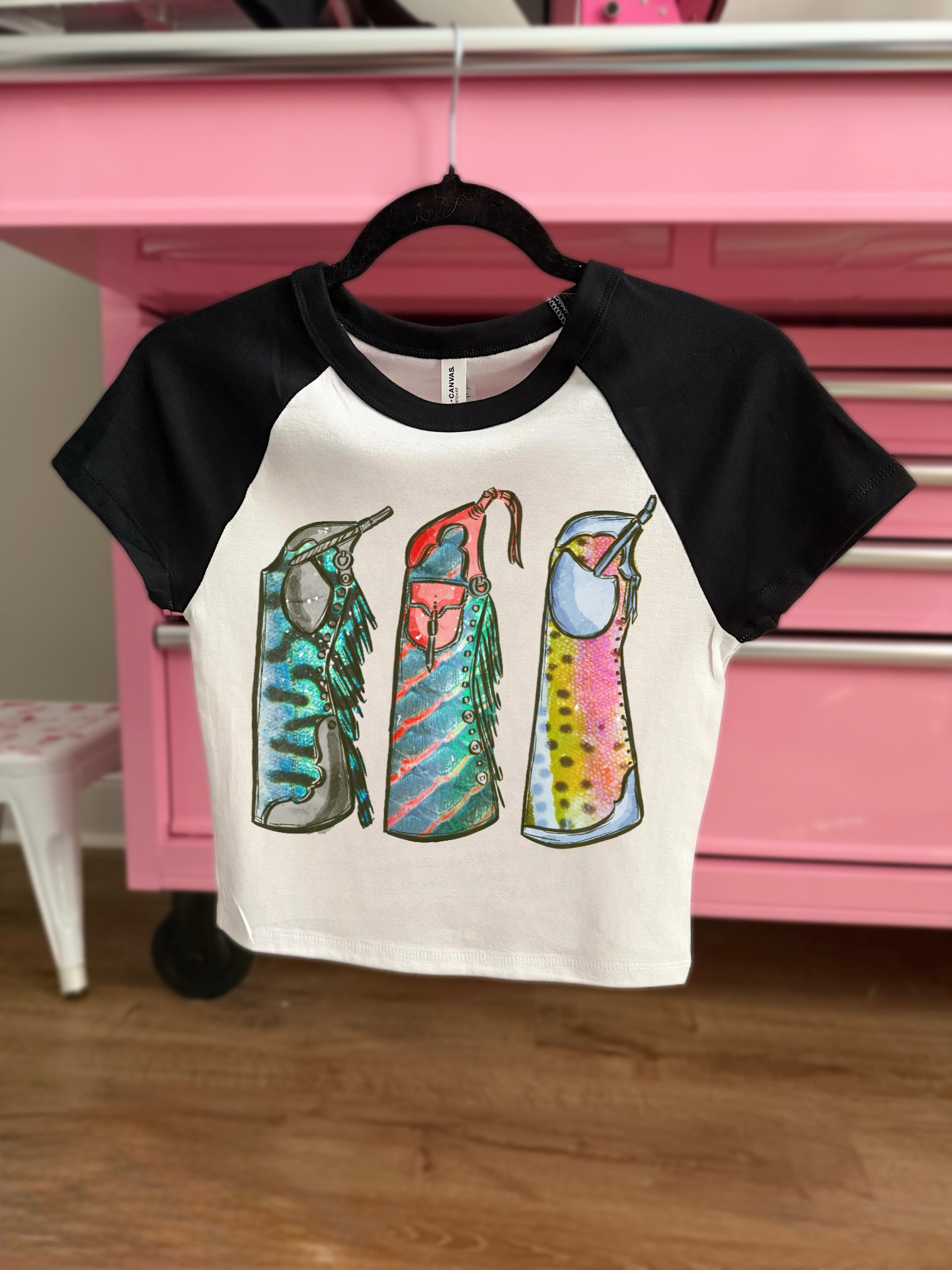 Fishie Print Chaps Baby Tee