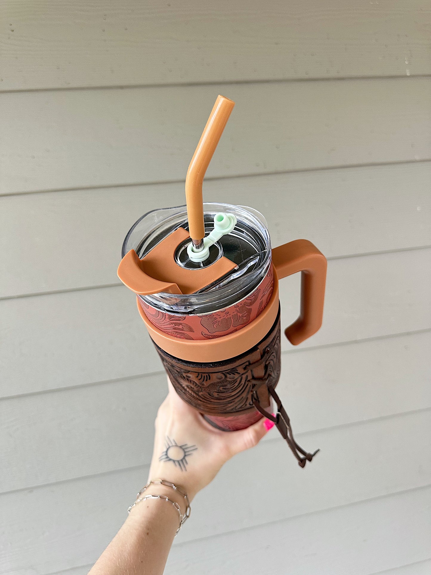 The Tooled Leather Tumbler