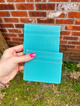 Load image into Gallery viewer, Boot Stitch Card Holder (Turquoise)
