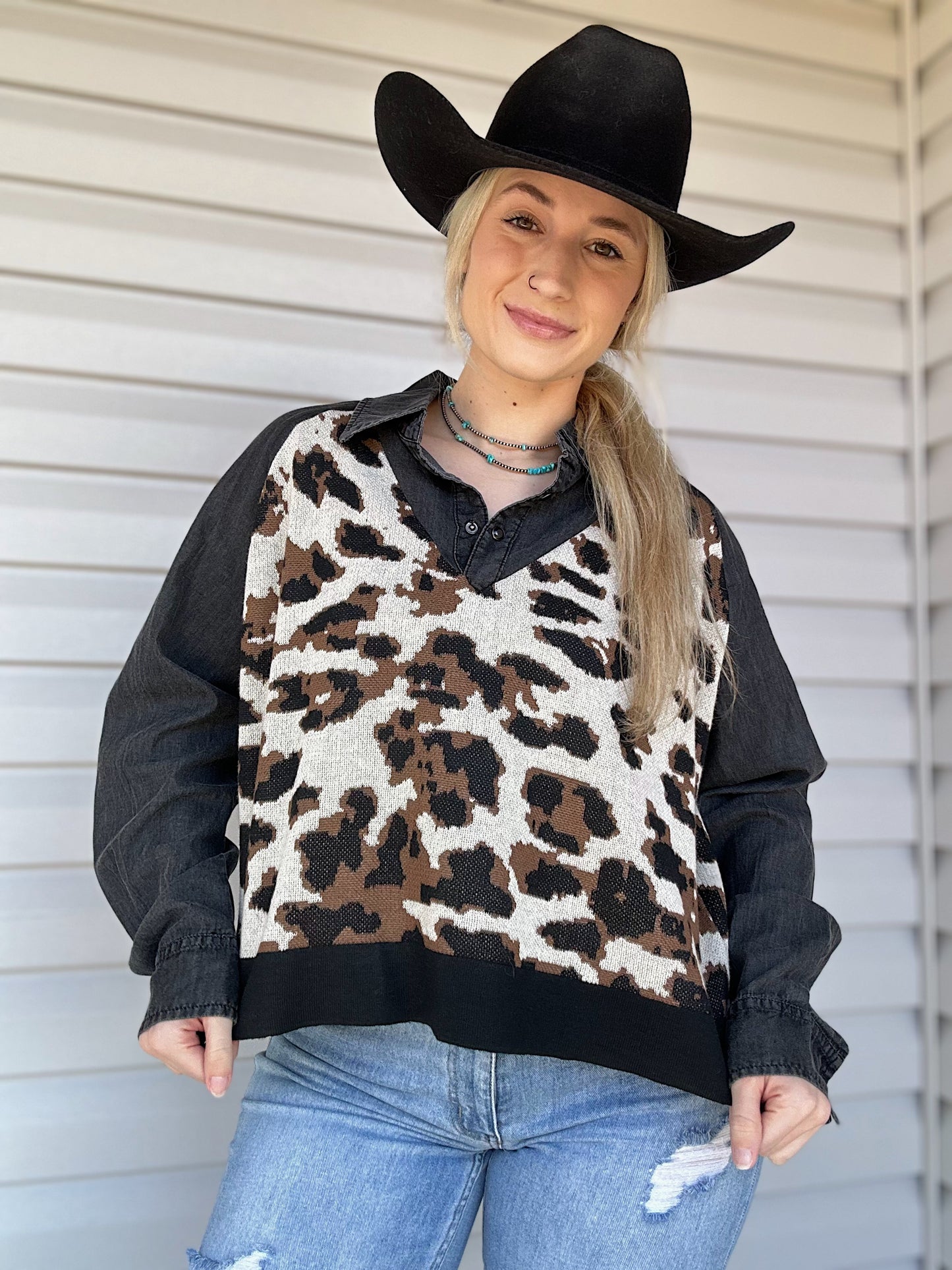 The Doubleshift Top (Leopard)