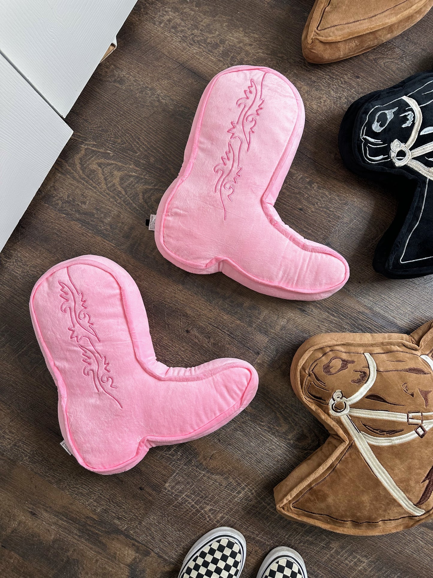 Pink Cowboy Boot Pillow