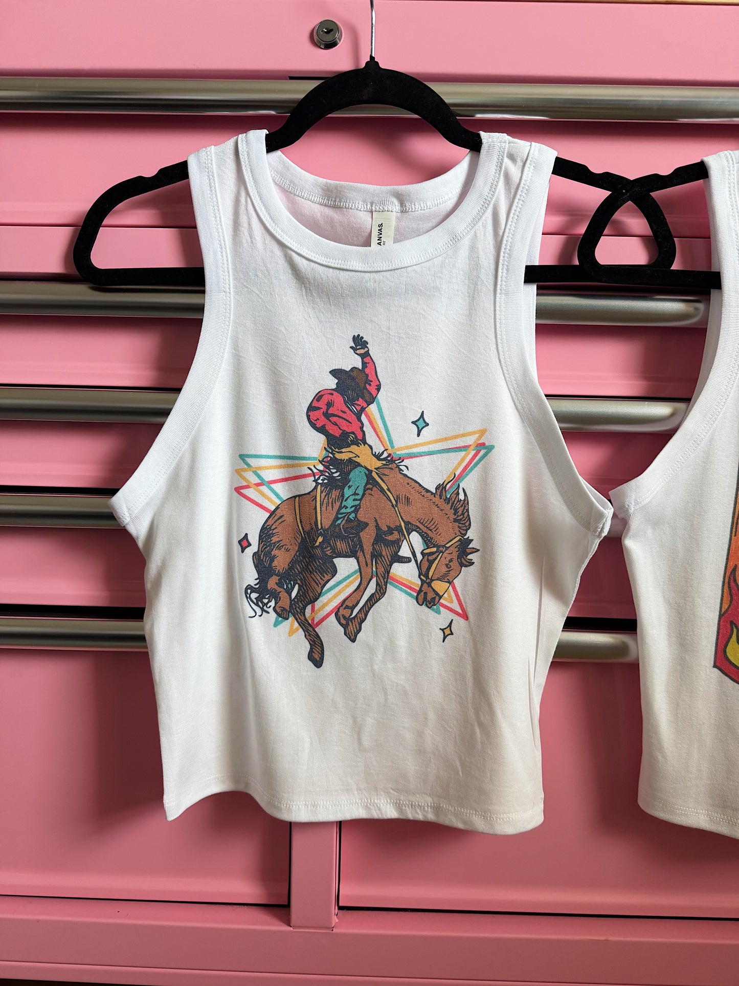Retro Cowboy Cropped Tank