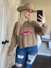 Load image into Gallery viewer, The Stitched Cowboy Hat Sweater
