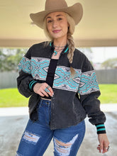 Load image into Gallery viewer, Retro Bomber (Turquoise)
