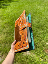 Load image into Gallery viewer, Tooled Leather Bible Cover (Style 4)
