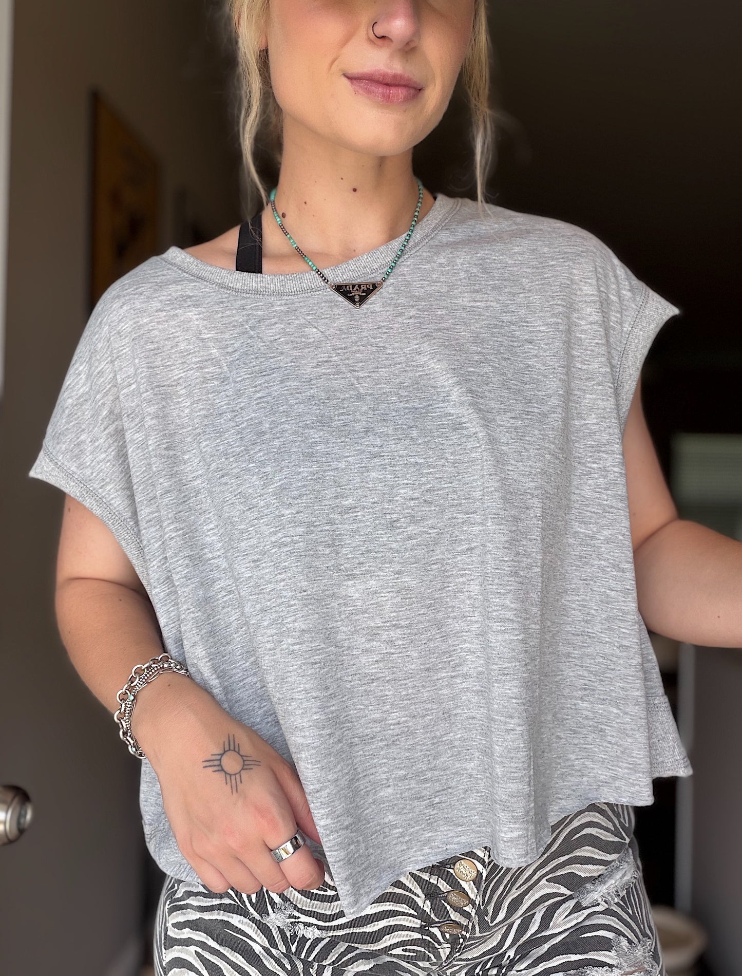 The Open Back Top (Grey)