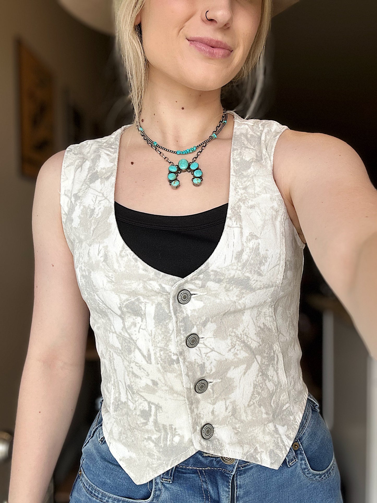 Camo Denim Vest