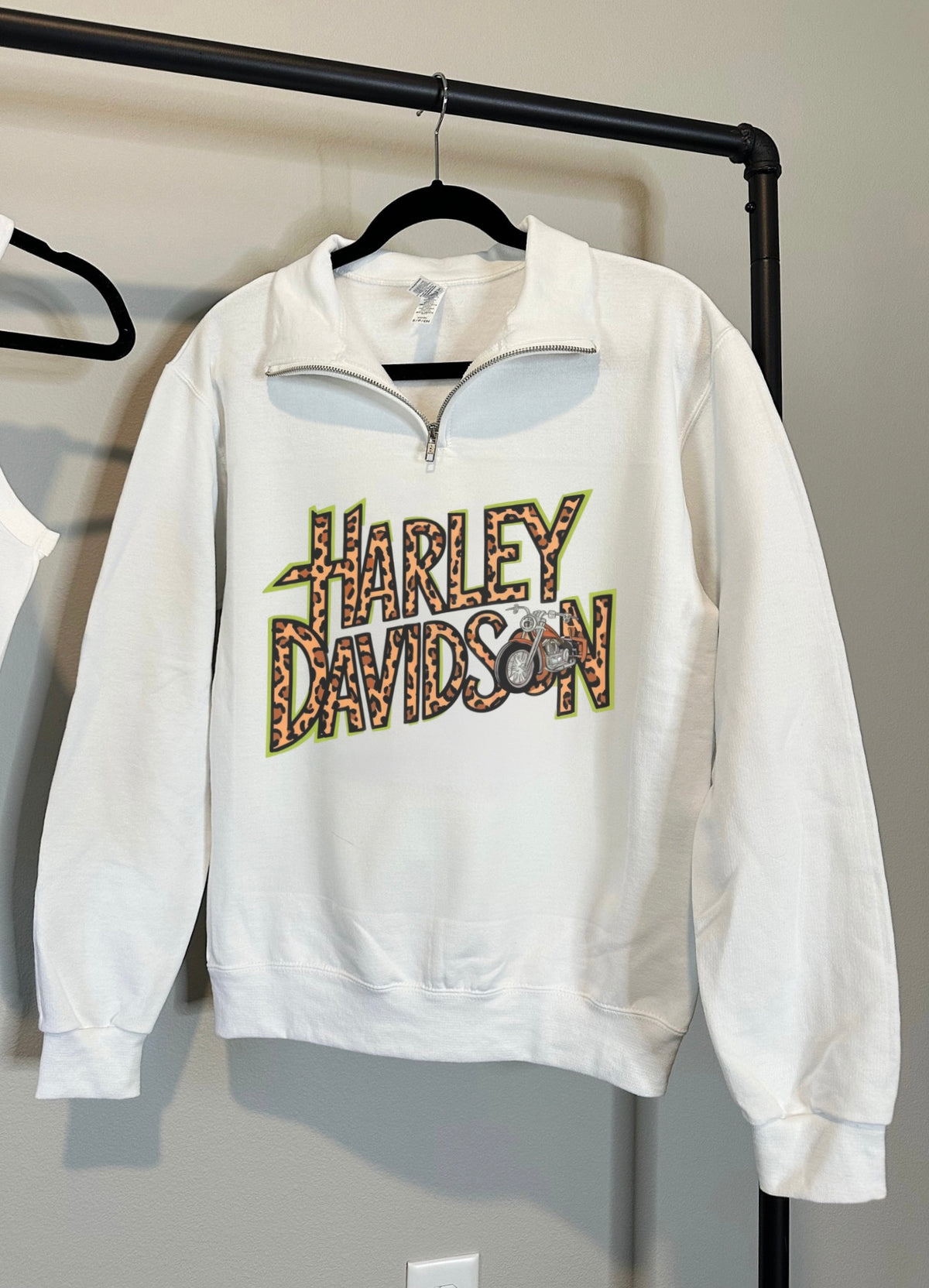 Leopard Harley Quarter Zip