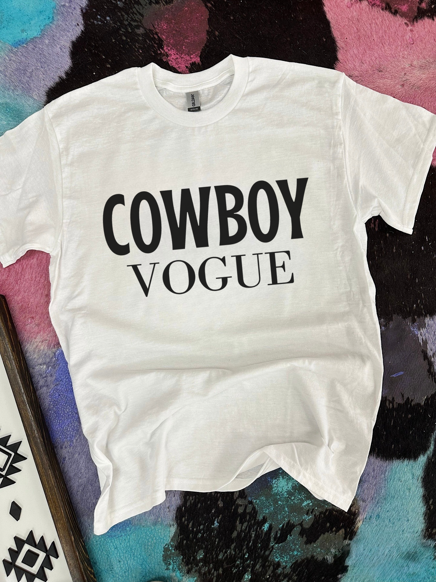 Cowboy Vogue TEE or CREWNECK